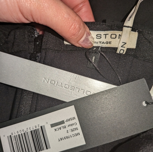 12. NWT HALSTON HERITAGE STRAPLESS PLEATED INSERT WIDE LEG JUMPSUIT - Picture 6 of 9